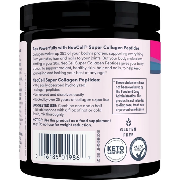 Neocell Super Collagen Peptides, Unflavored, 7 oz (200 g)