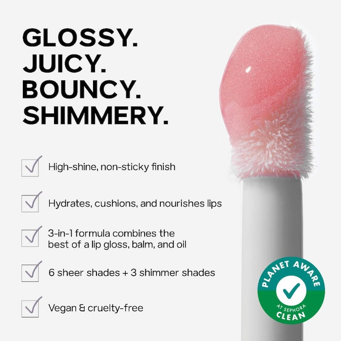 Saie Glossy bounce™ High-Shine Hydrating Lip Gloss Oil Full Size-