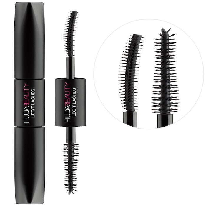 HUDA BEAUTY 
Mini LEGIT LASHES Double-Ended Volumizing and Lengthening Mascara