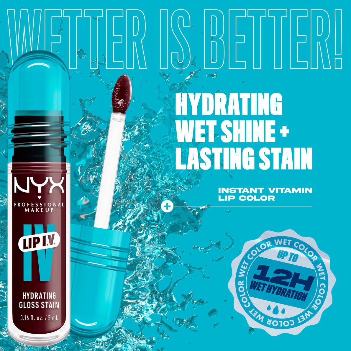 NYX Lip I.V. Hydrating Lip Gloss Stain