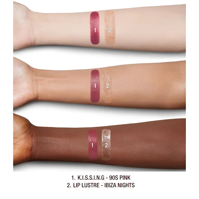 Charlotte Tilbury K.I.S.S.I.N.G Lipstick and Lip Gloss Duos 90's Pink