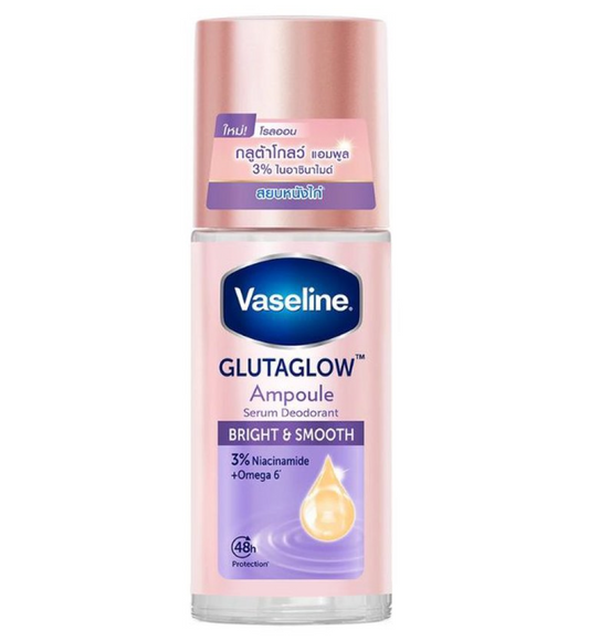 Vaseline Glutaglow Ampoule 3% Niacinamide Serum Roll-On Deodorant Bright & Smooth